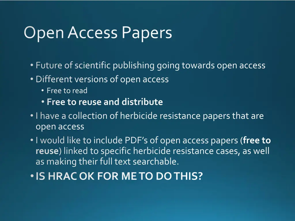 open access papers