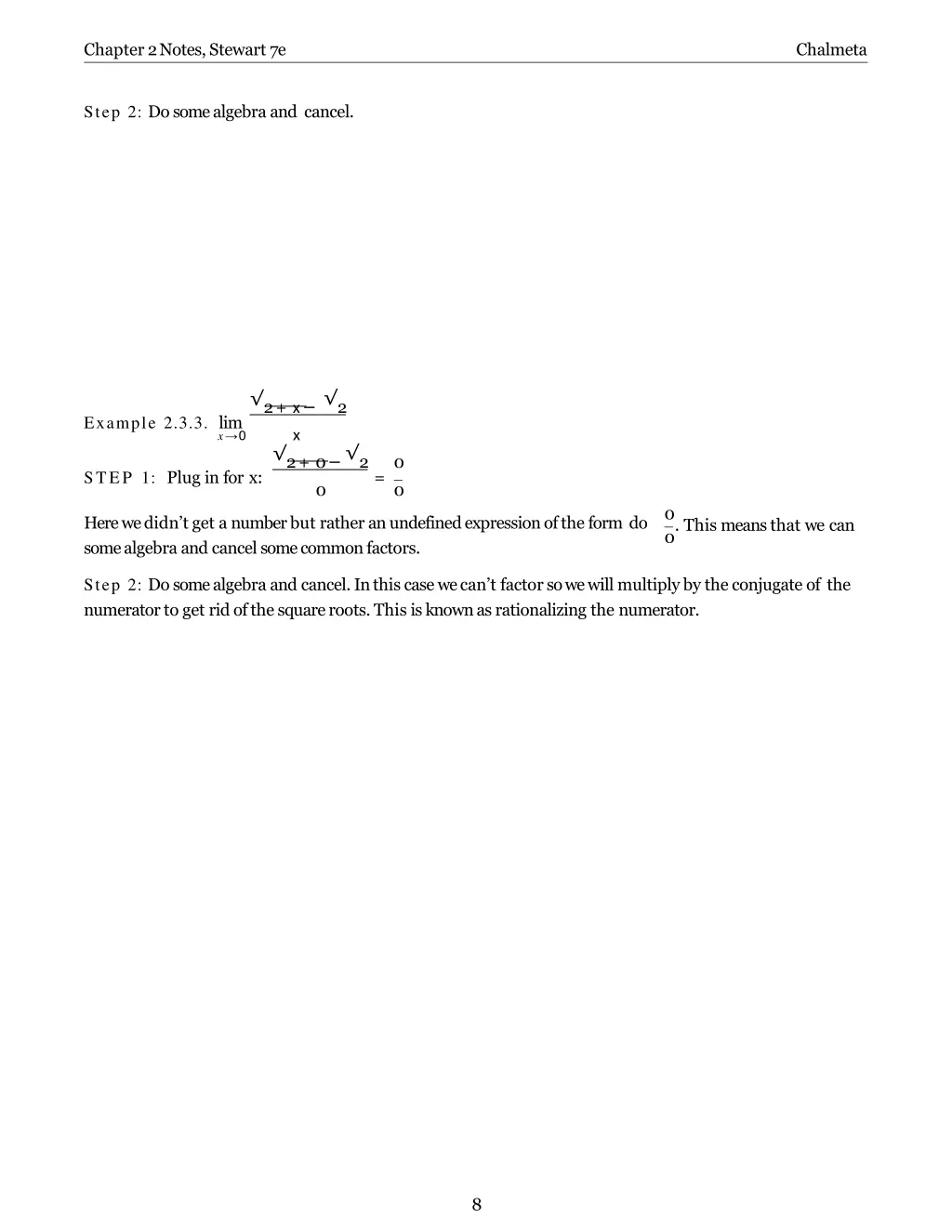 chapter 2 notes stewart 7e 7