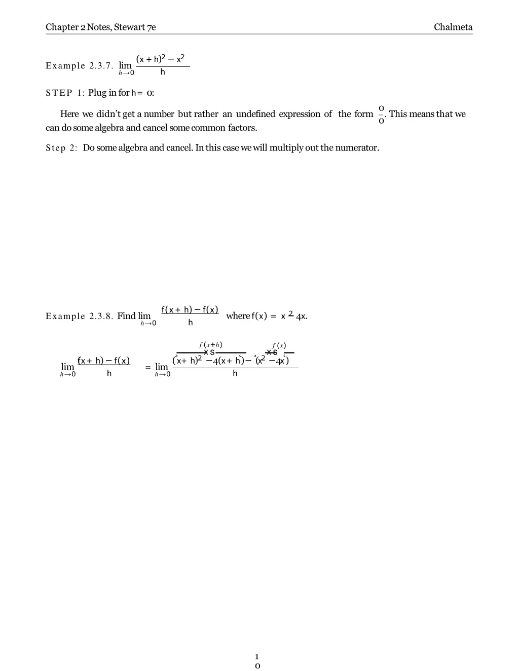 chapter 2 notes stewart 7e 9