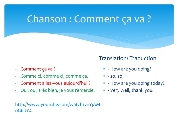 chanson comment a va