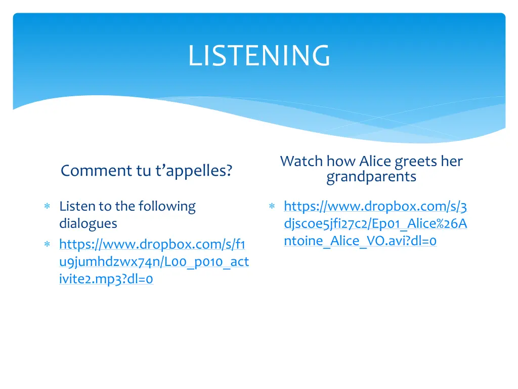 listening