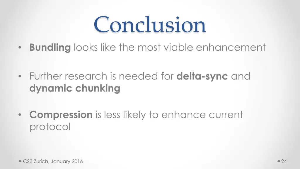 conclusion 1