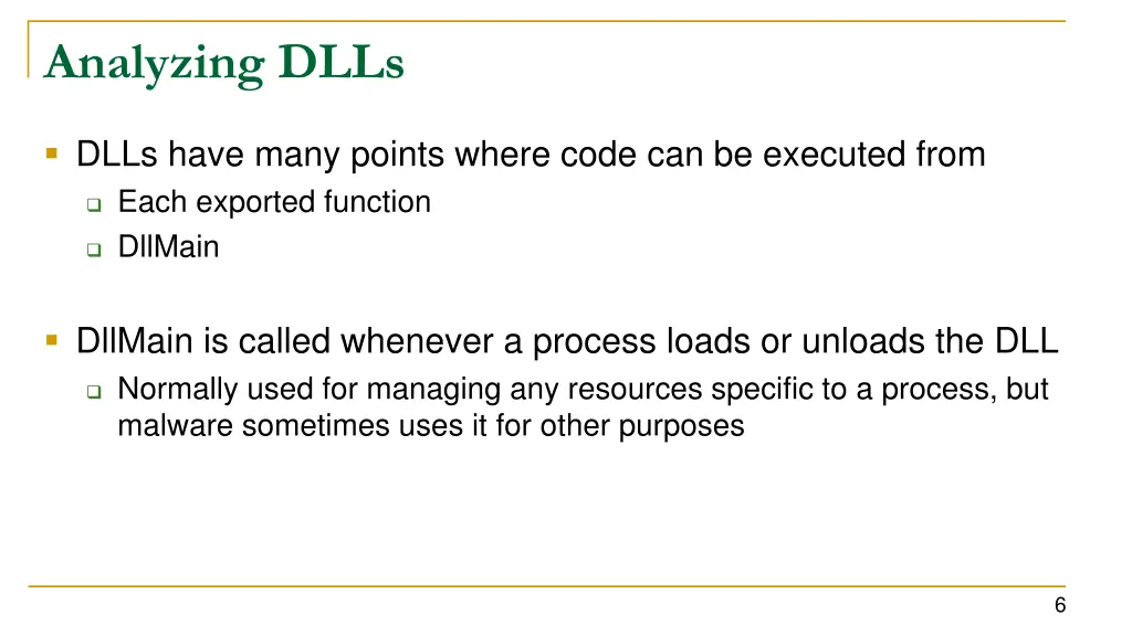 analyzing dlls