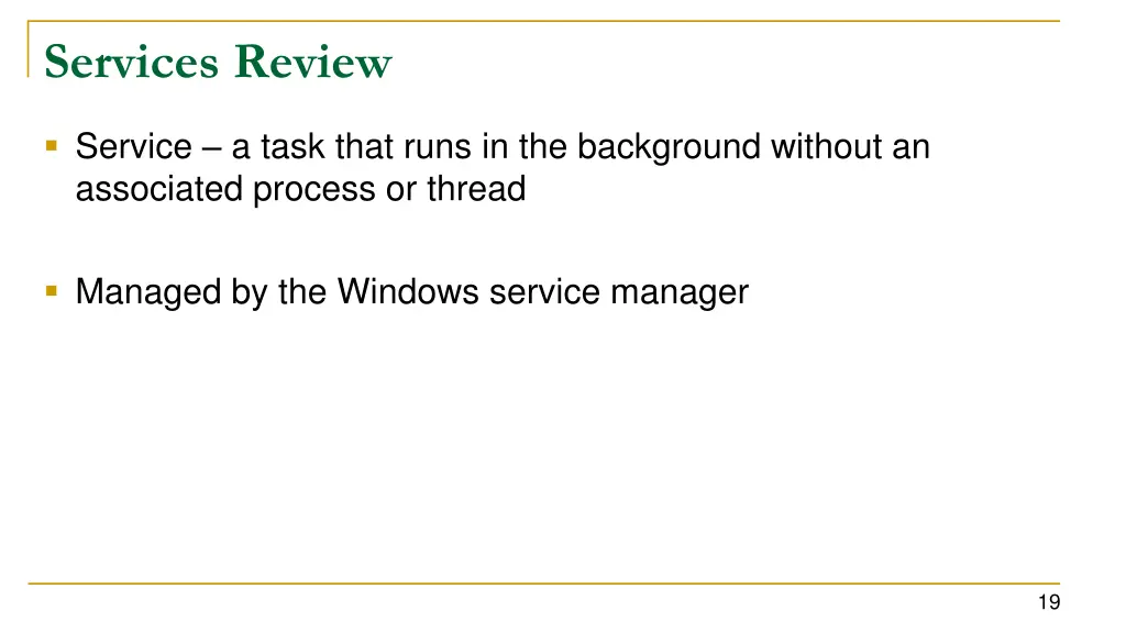 services review