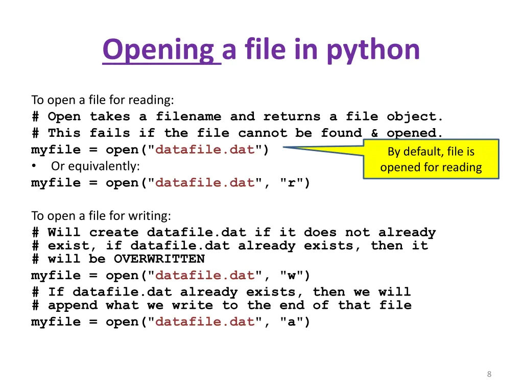 opening a file in python