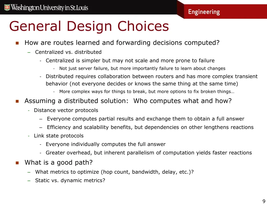 general design choices