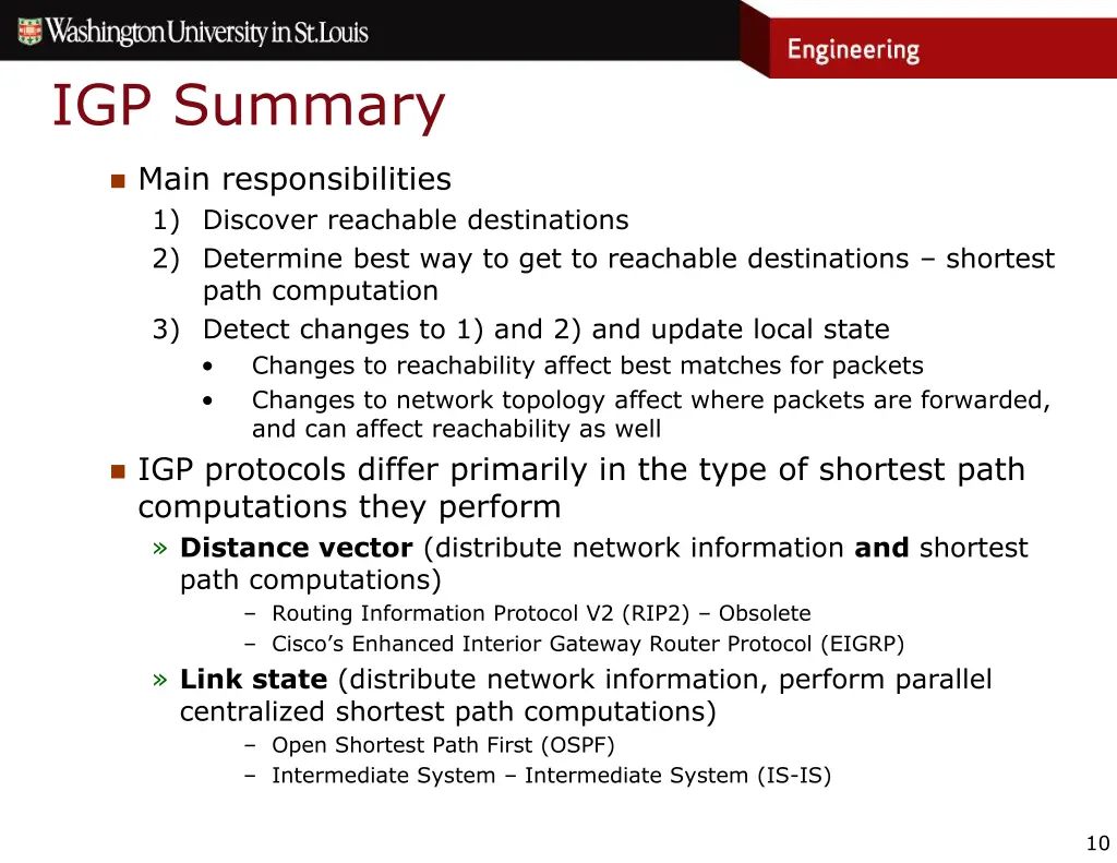 igp summary
