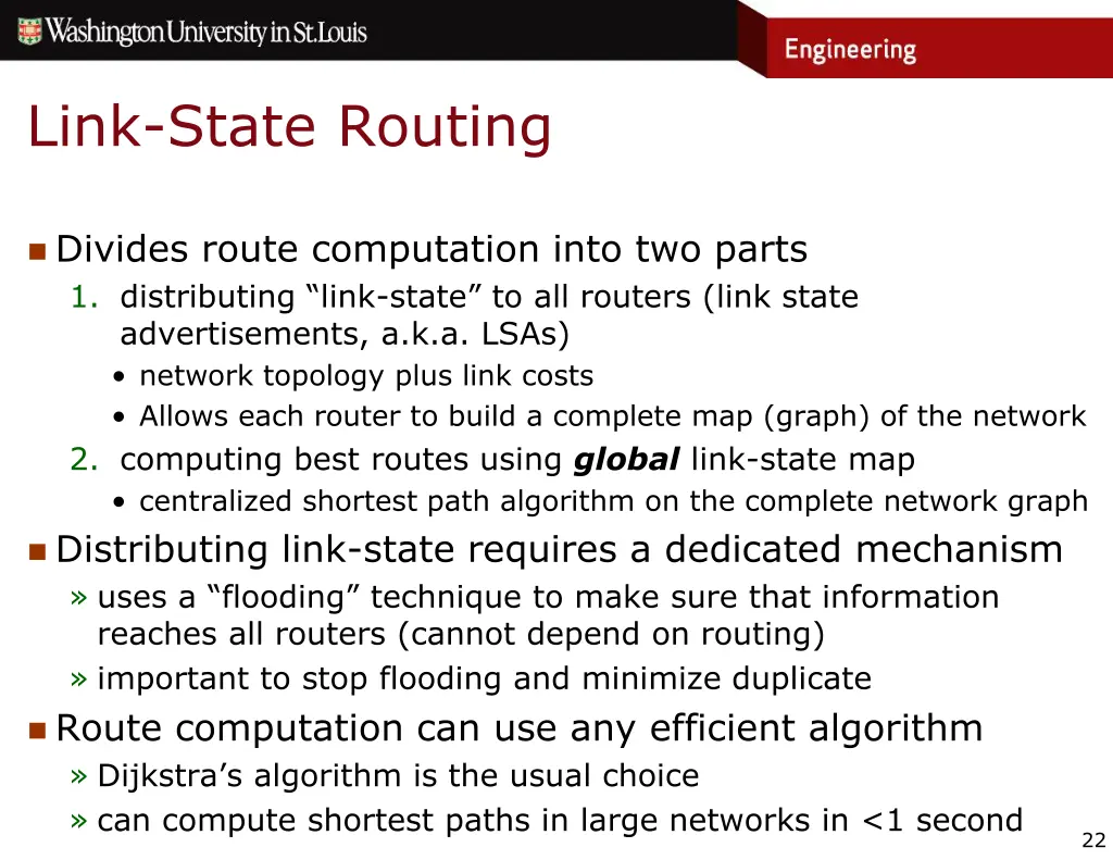 link state routing