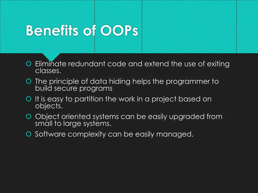 benefits of oops