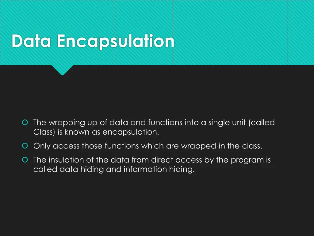 data encapsulation