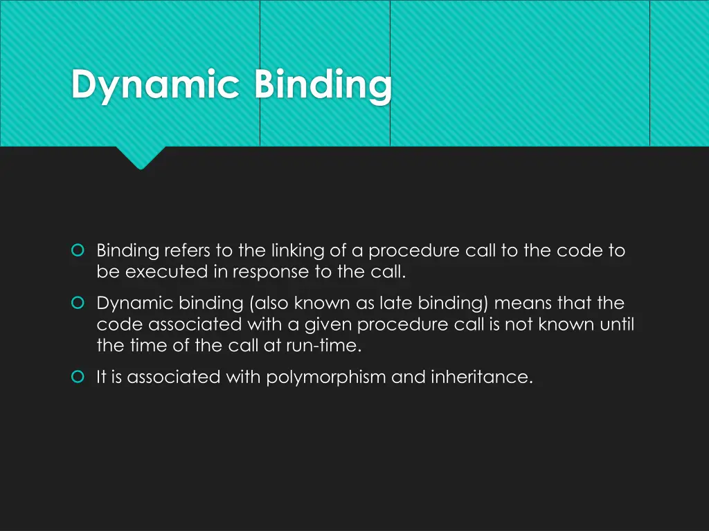 dynamic binding