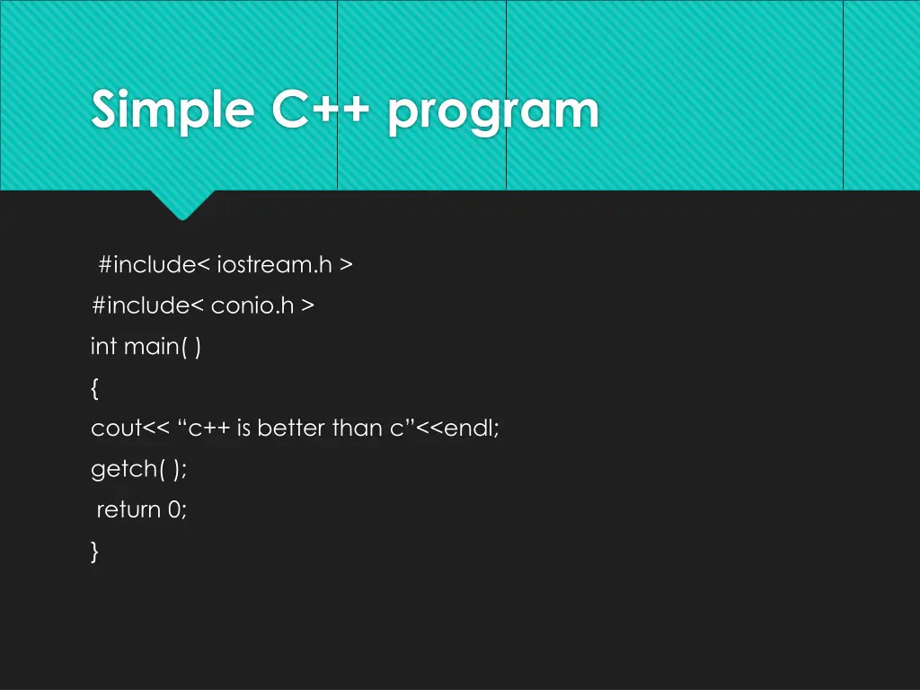 simple c program