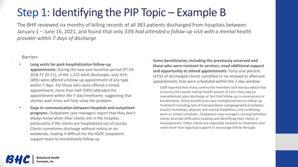 step 1 identifying the pip topic example b