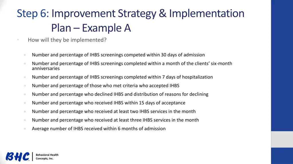 step 6 improvement strategy implementation plan 3