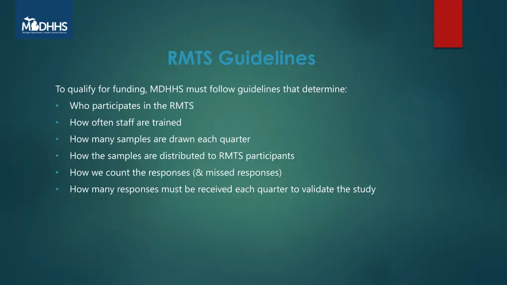 rmts guidelines
