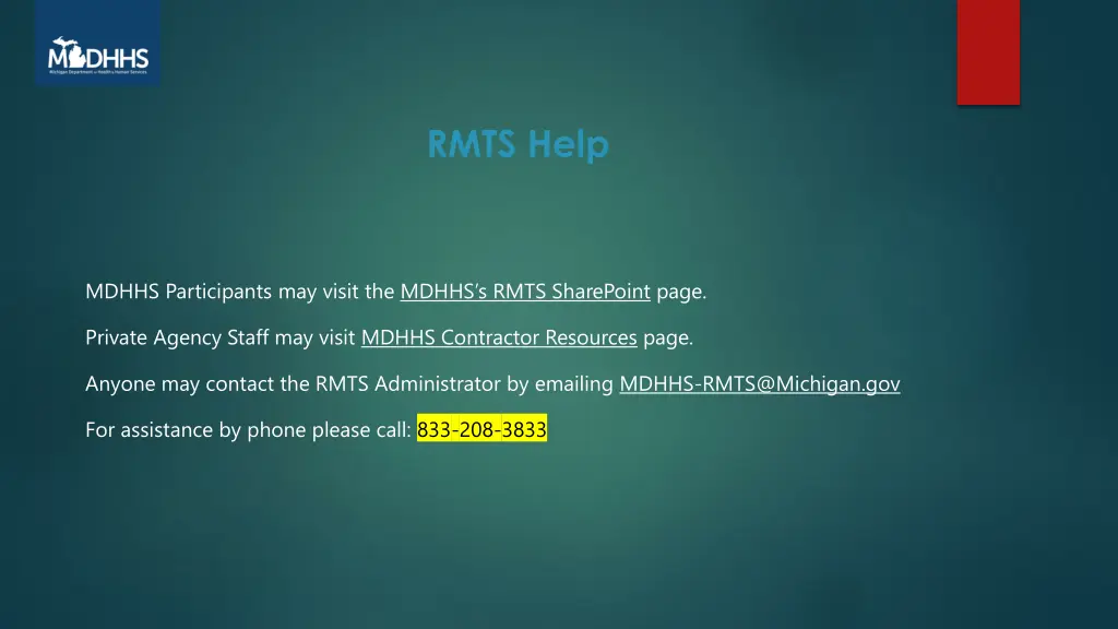 rmts help