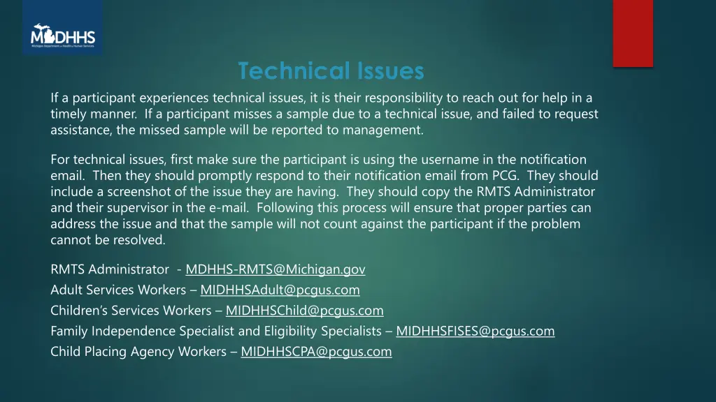 technical issues