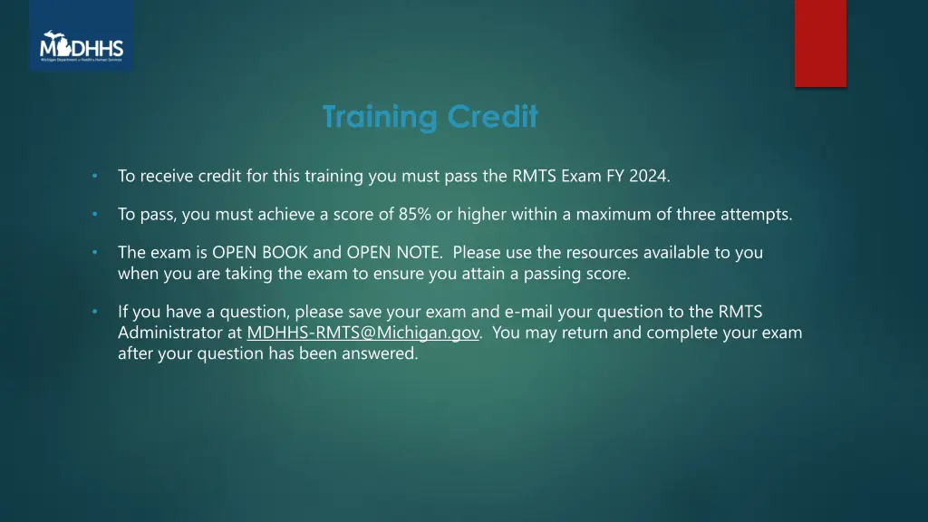 training credit