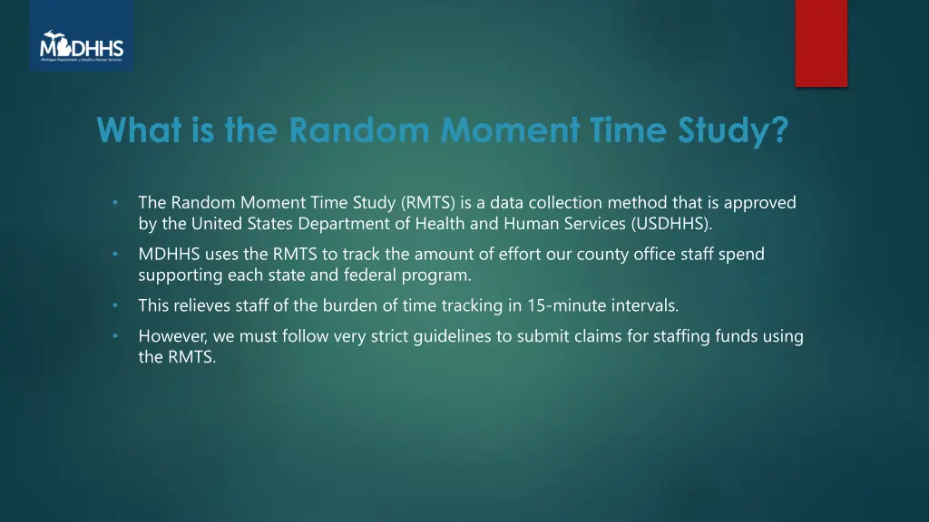 what is the random moment time study