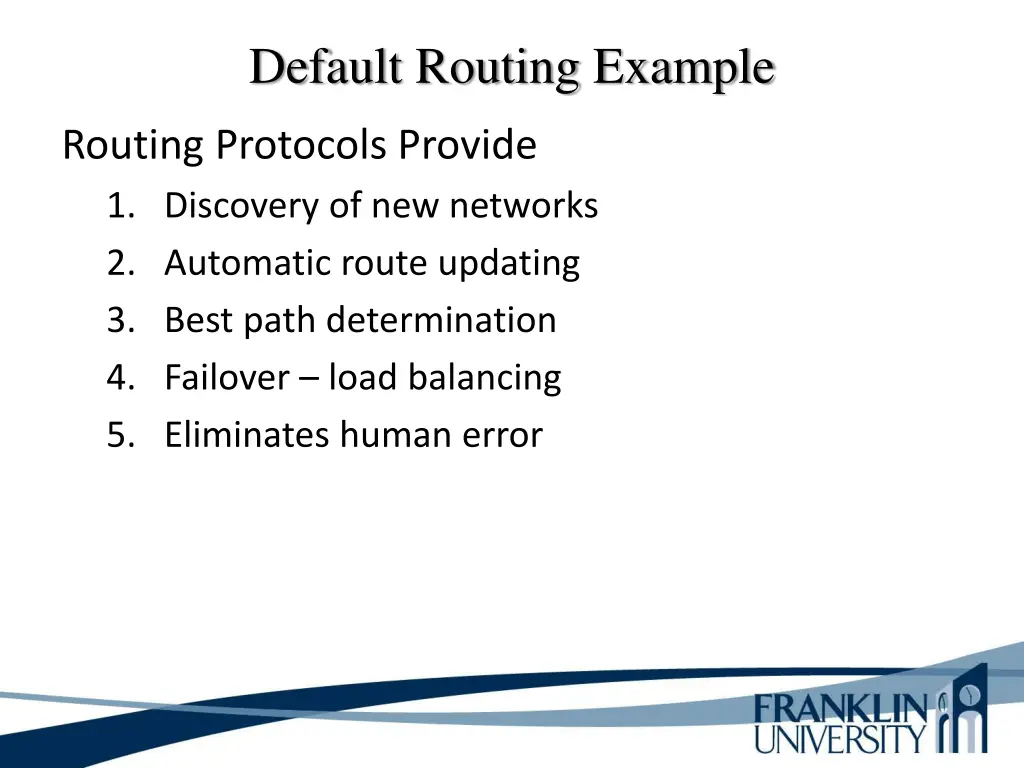 default routing example 1