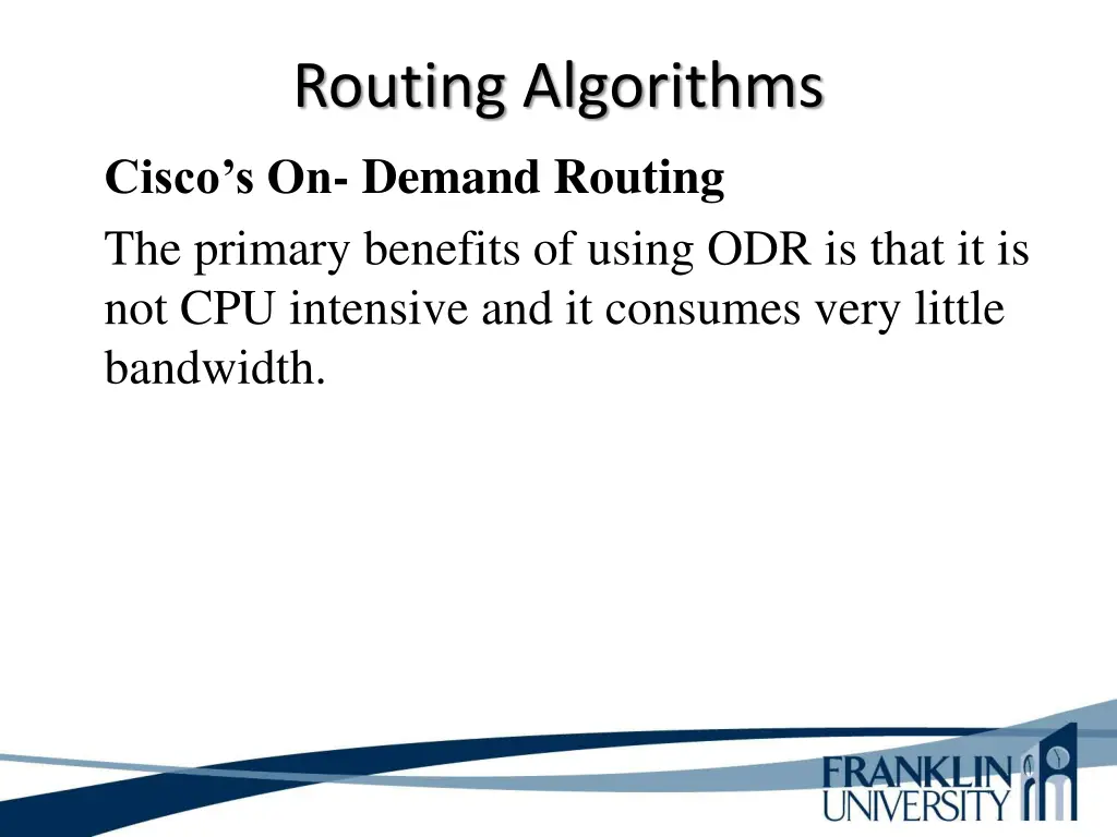 routing algorithms cisco s on demand routing 3