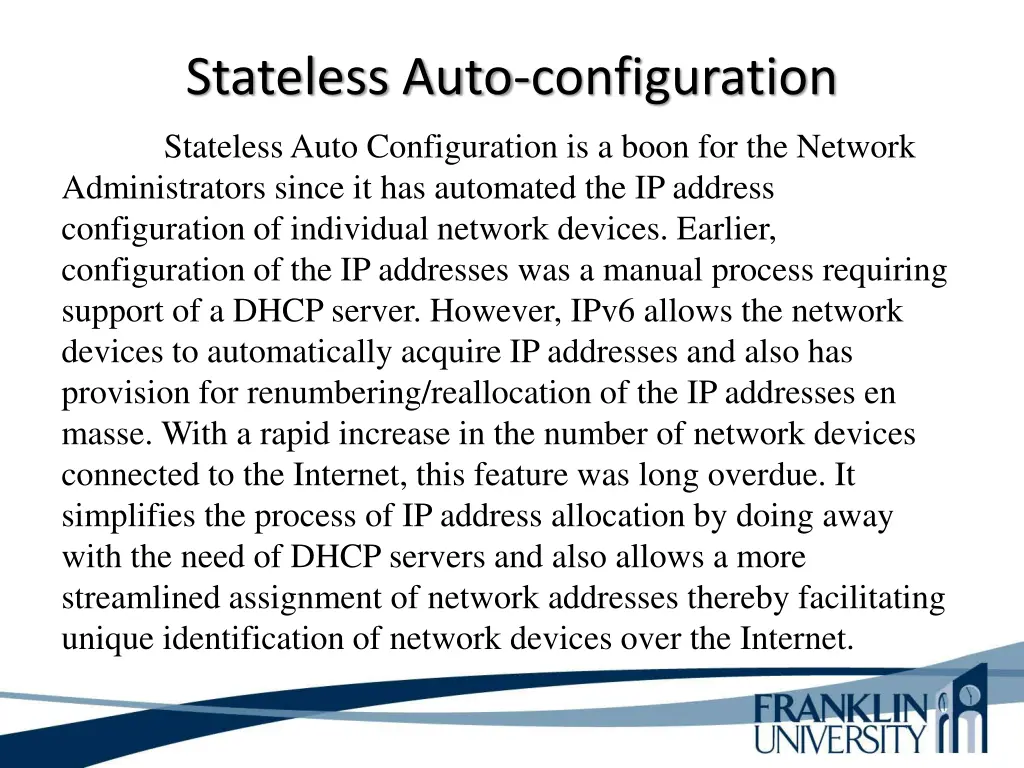 stateless auto configuration 2