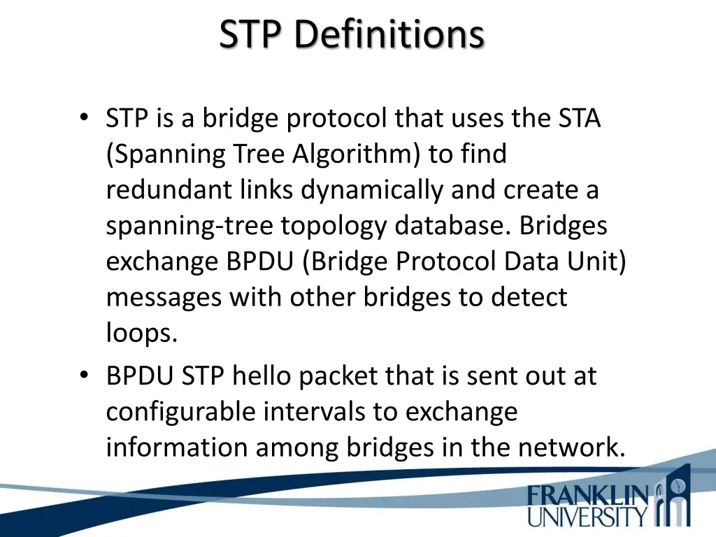 stp definitions