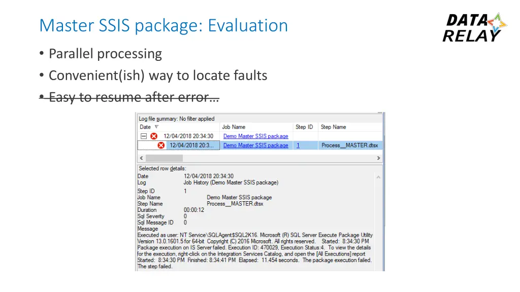 master ssis package evaluation 2