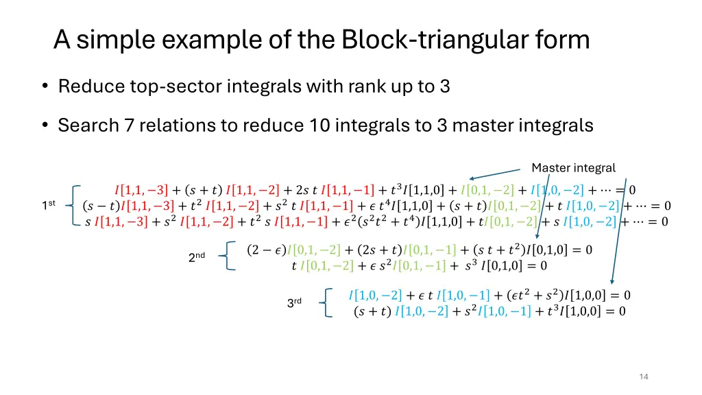 a simple example of the block triangular form