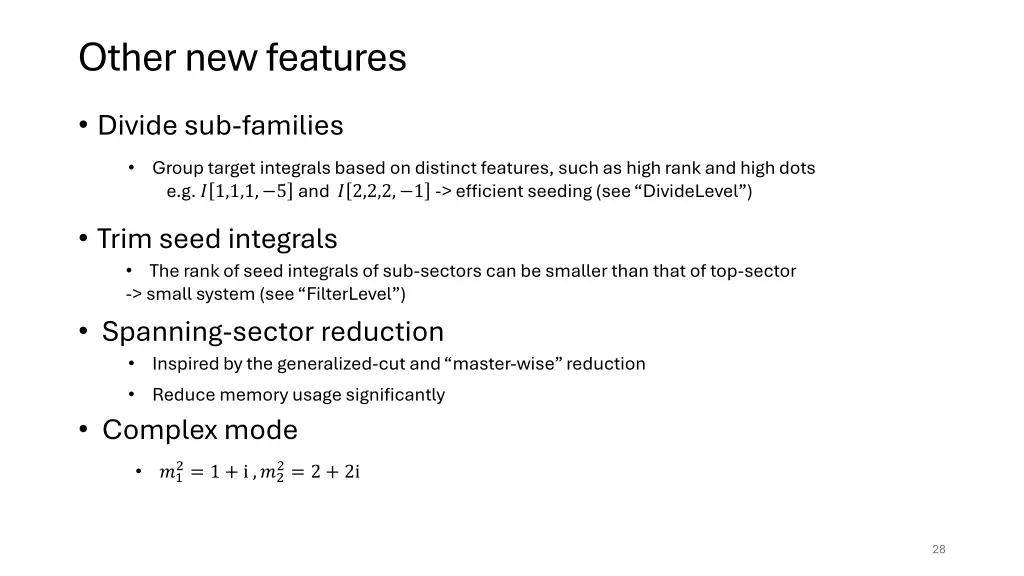other new features
