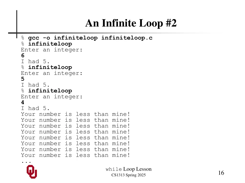 an infinite loop 2