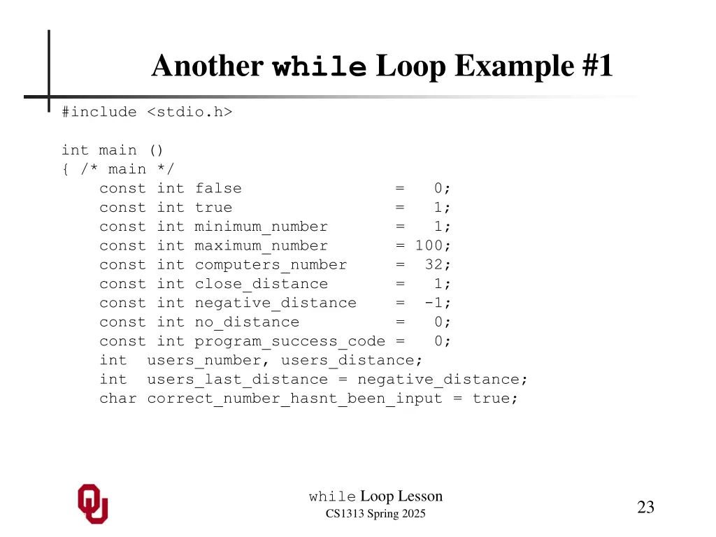 another while loop example 1