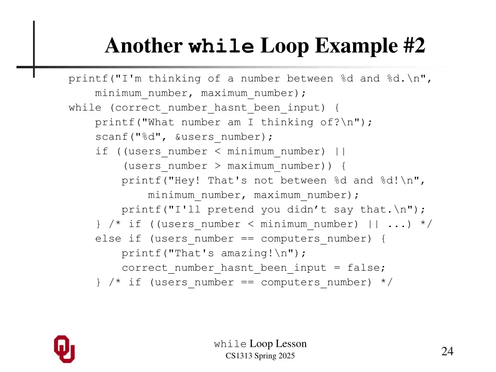 another while loop example 2