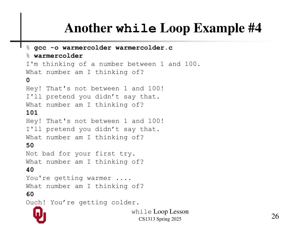 another while loop example 4
