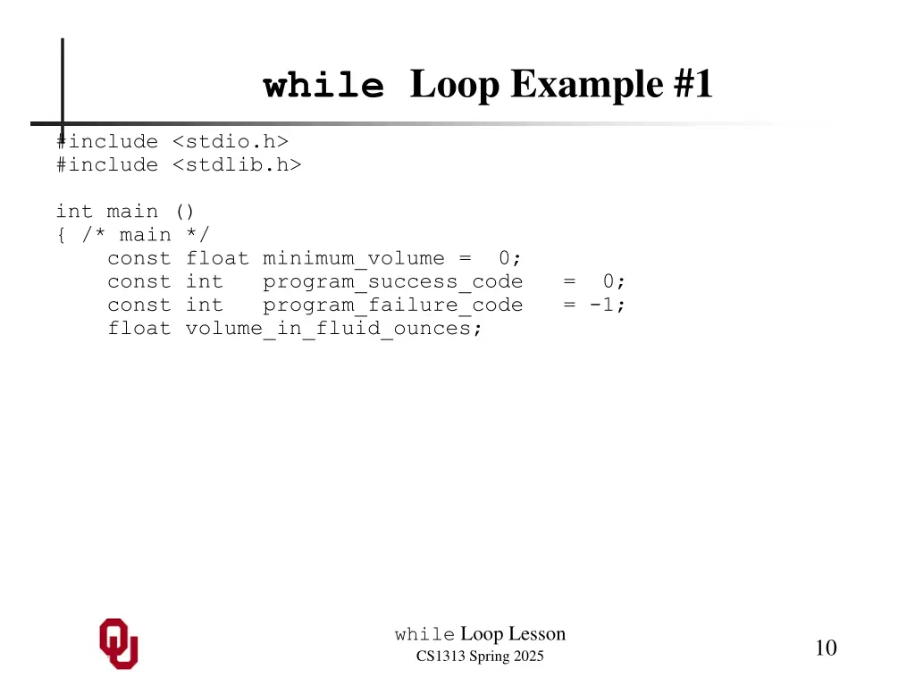while loop example 1 1