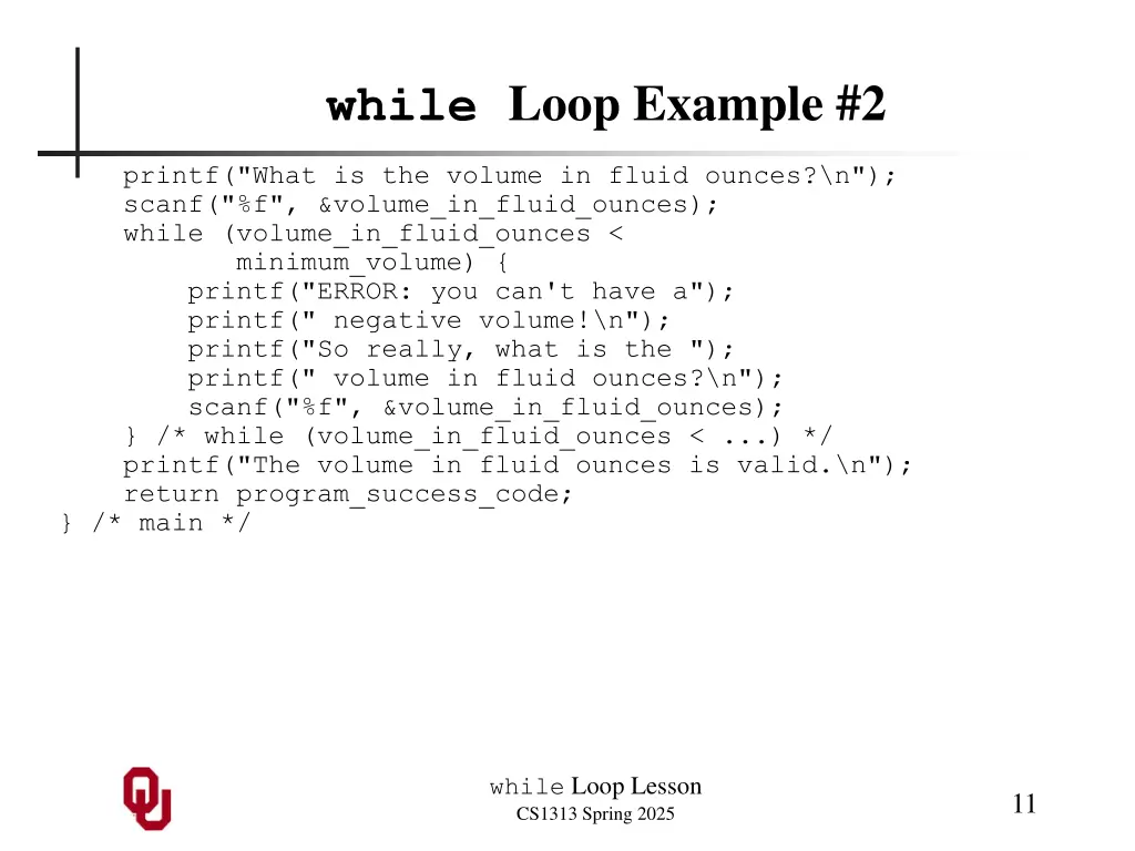 while loop example 2 1