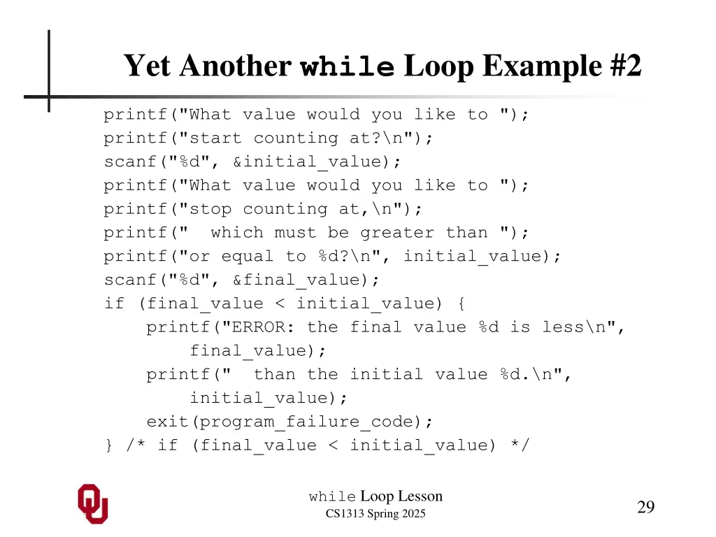 yet another while loop example 2
