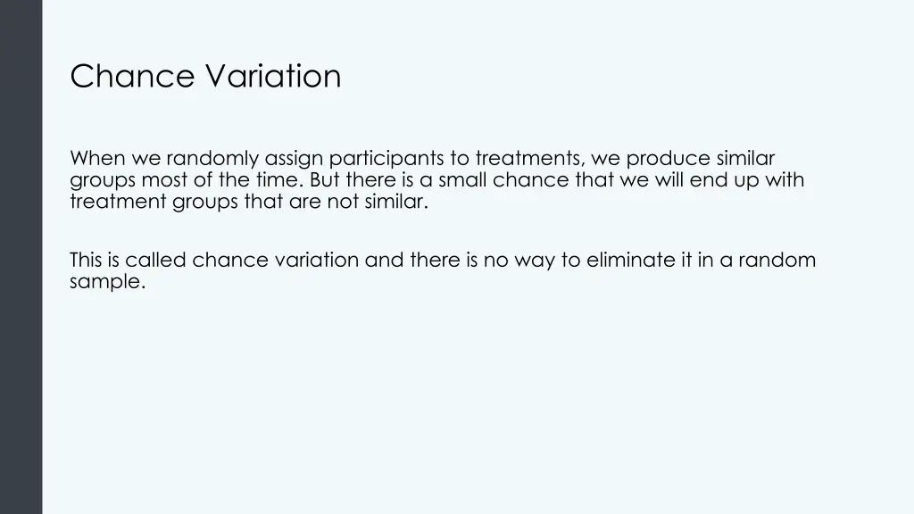 chance variation