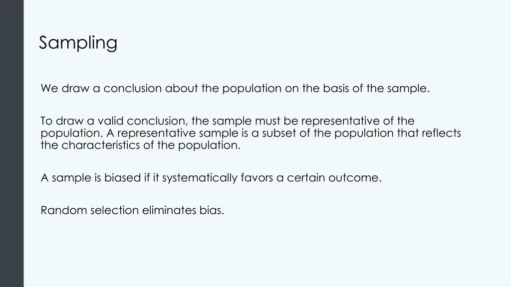 sampling