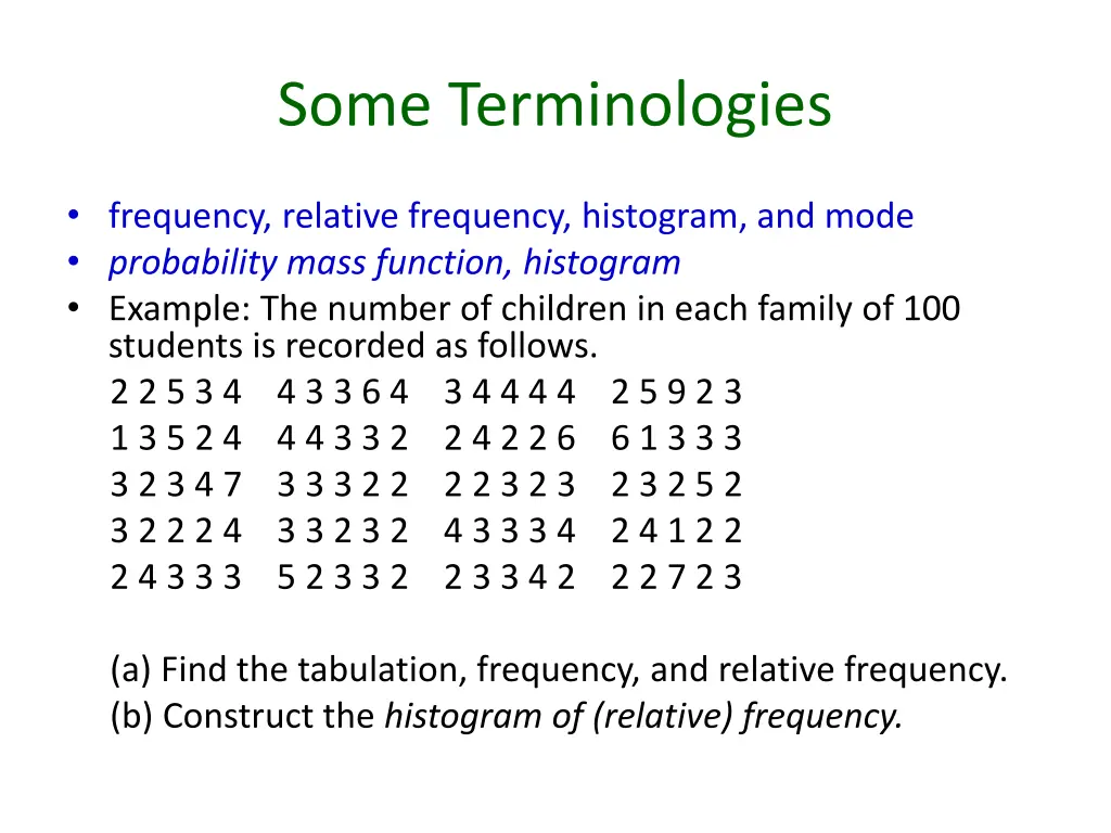 some terminologies