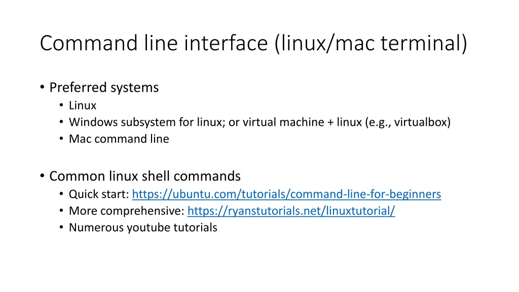command line interface linux mac terminal