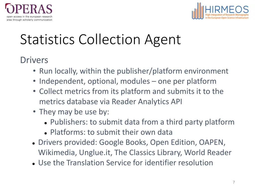 statistics collection agent