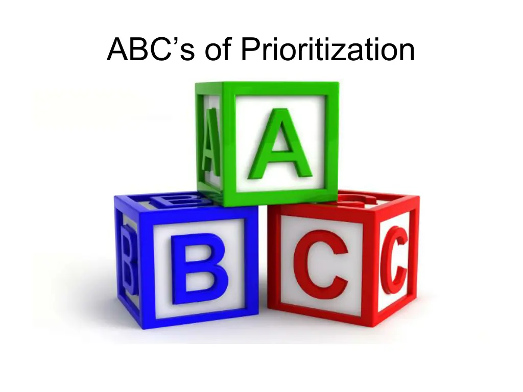 abc s of prioritization