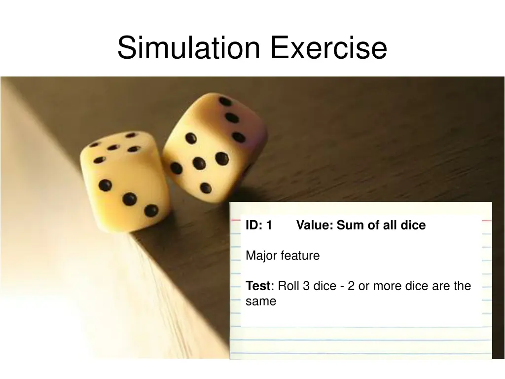 simulation exercise