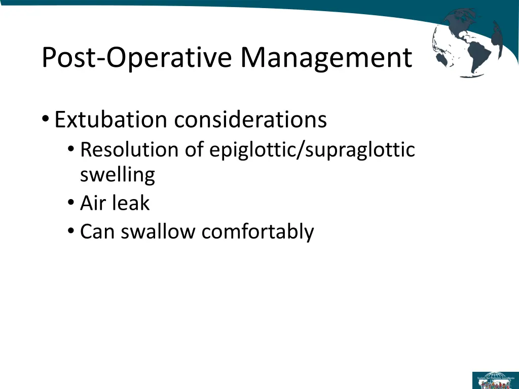 post operative management 1