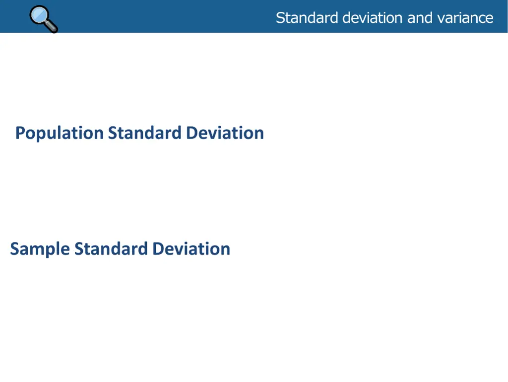 standard deviation and variance