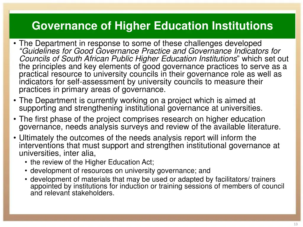 governance of higher education institutions 3