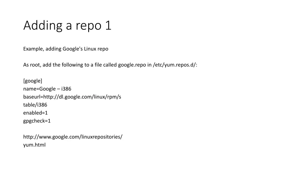 adding a repo 1