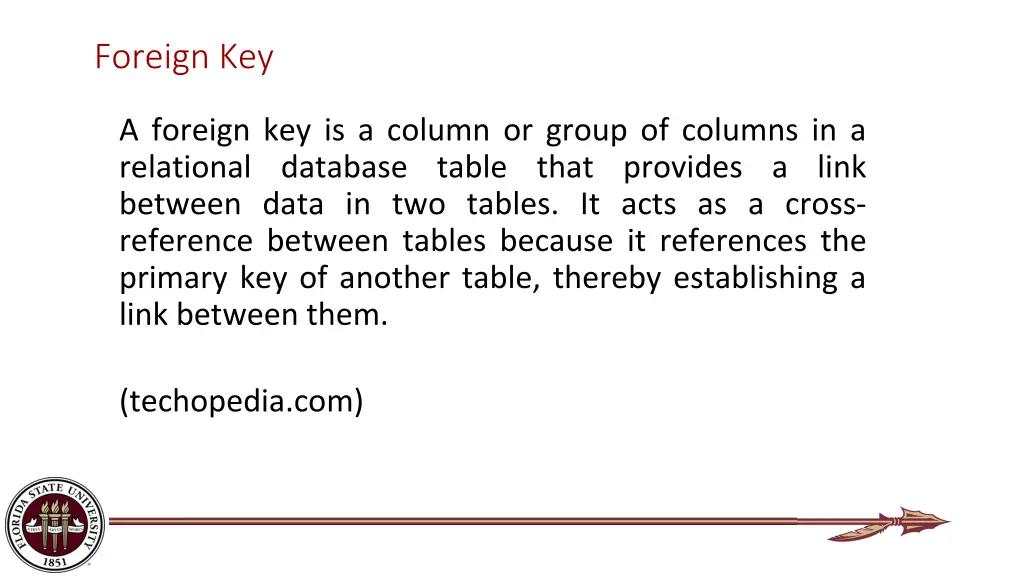foreign key