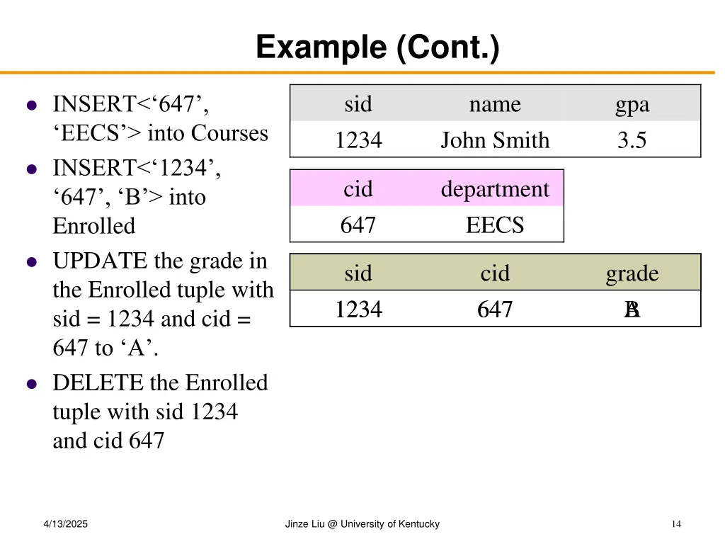 example cont
